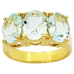 Aquamarine Ring set in 14K Gold Settings
