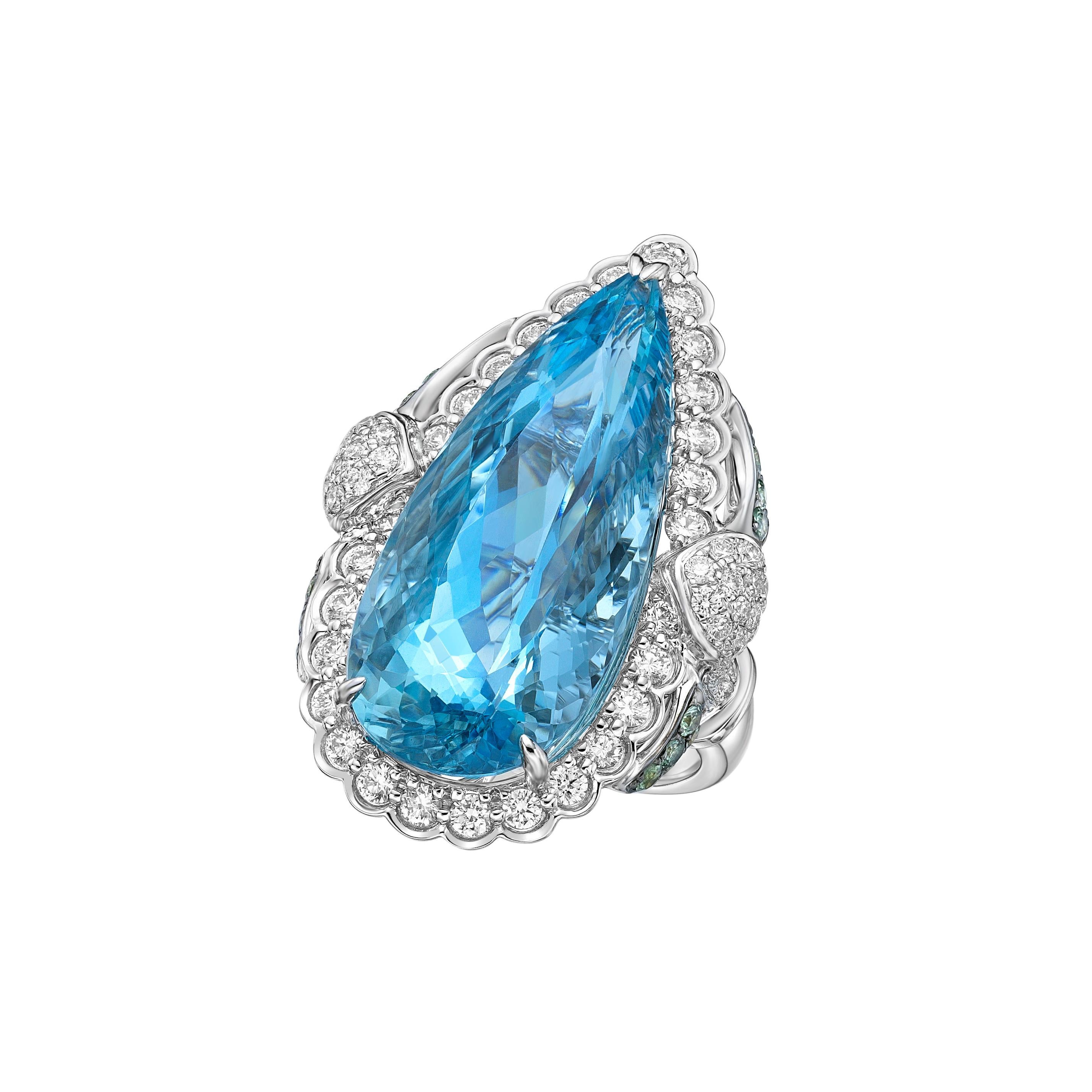 alexandrite aquamarine ring