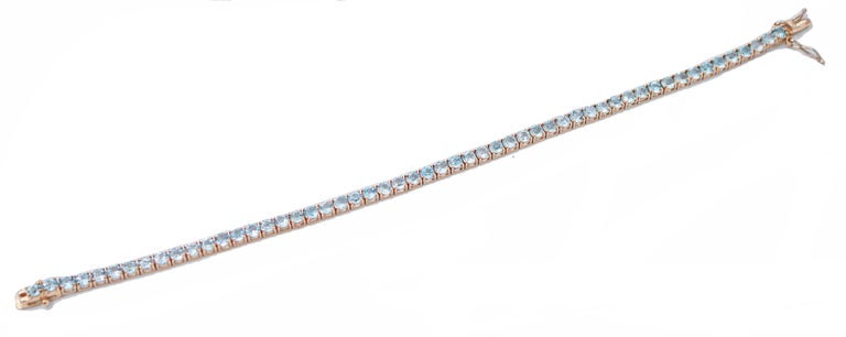 Bracciale Tennis Regolabile In Cristallo Rosa Oro - Bracciale A Giro Con Ciondolo Cuore, Lega E Strass, Donna
