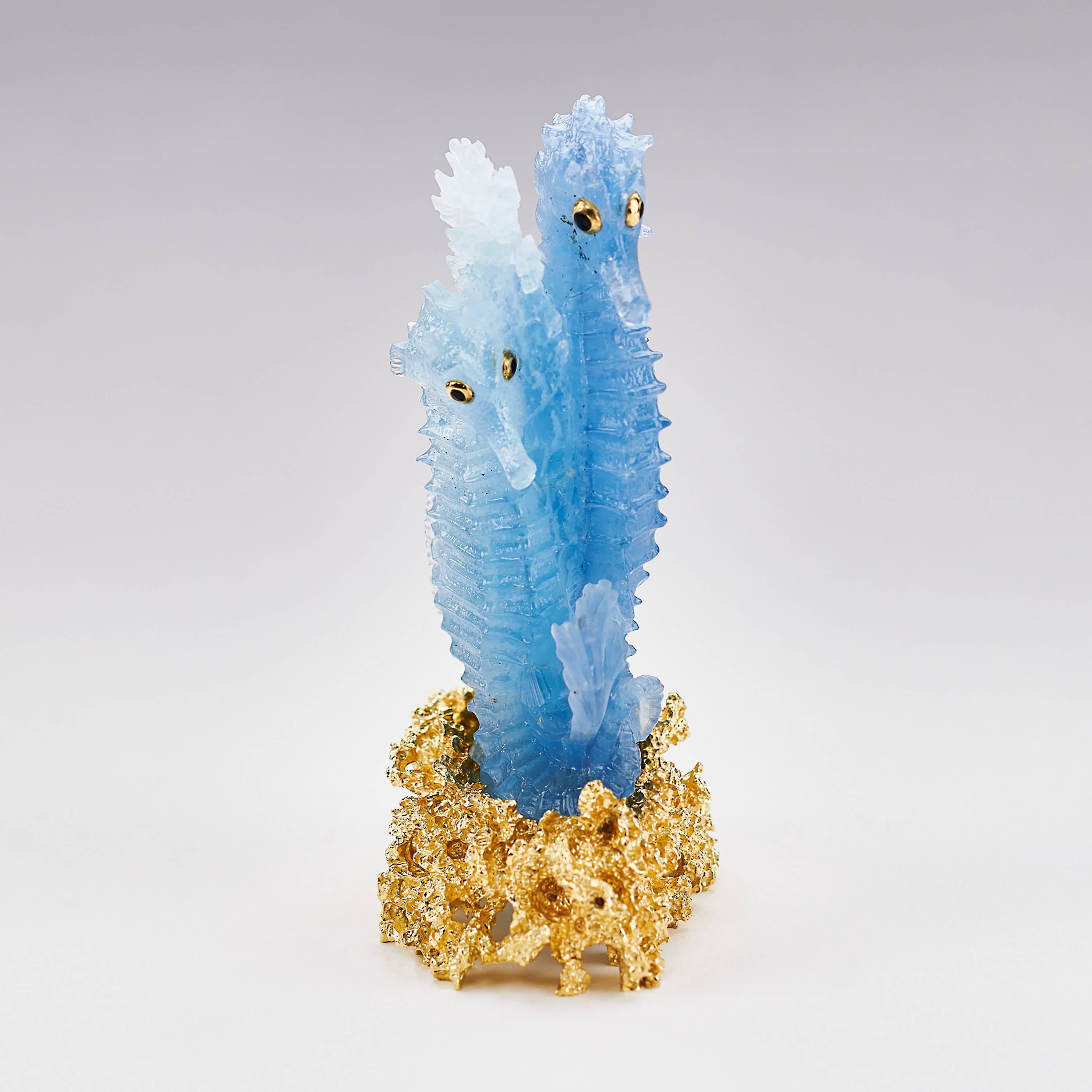 crystal seahorse figurine
