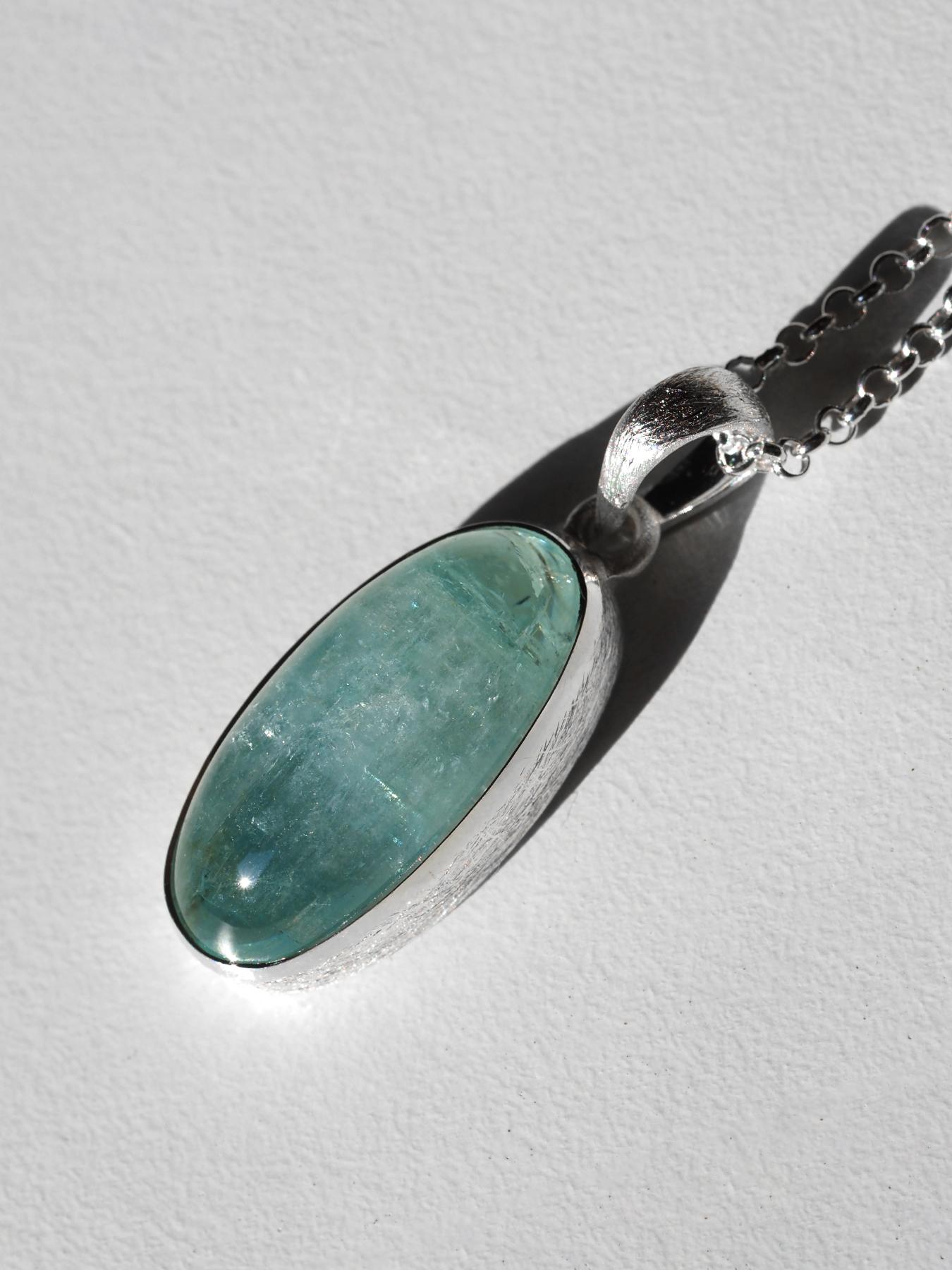 Aquamarine silver pendant 25027 en Nuevo estado para la venta en Berlin, DE