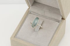 Aquamarine silver ring