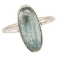 Aquamarine silver ring