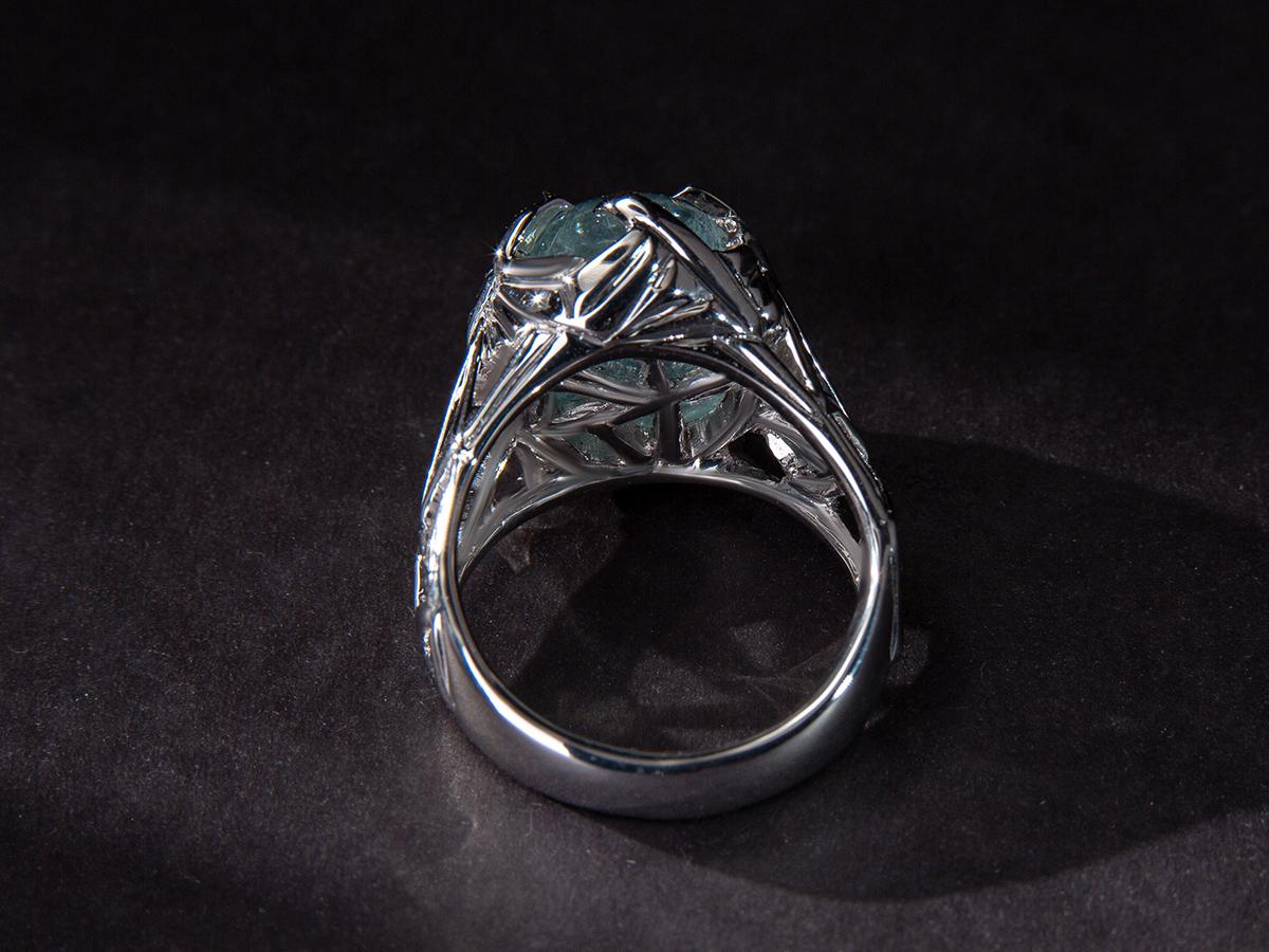 925 aquamarine ring