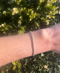Aquamarin-Tennisarmband - 14K Gelbgold - 6,5"