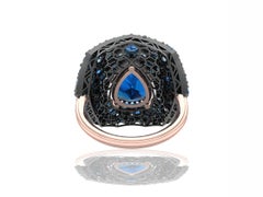 Aquamarine Topaz Sapphire Diamond Ring 8.5 Carat