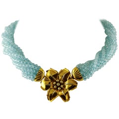 Aquamarine Multi-Strand Necklaces