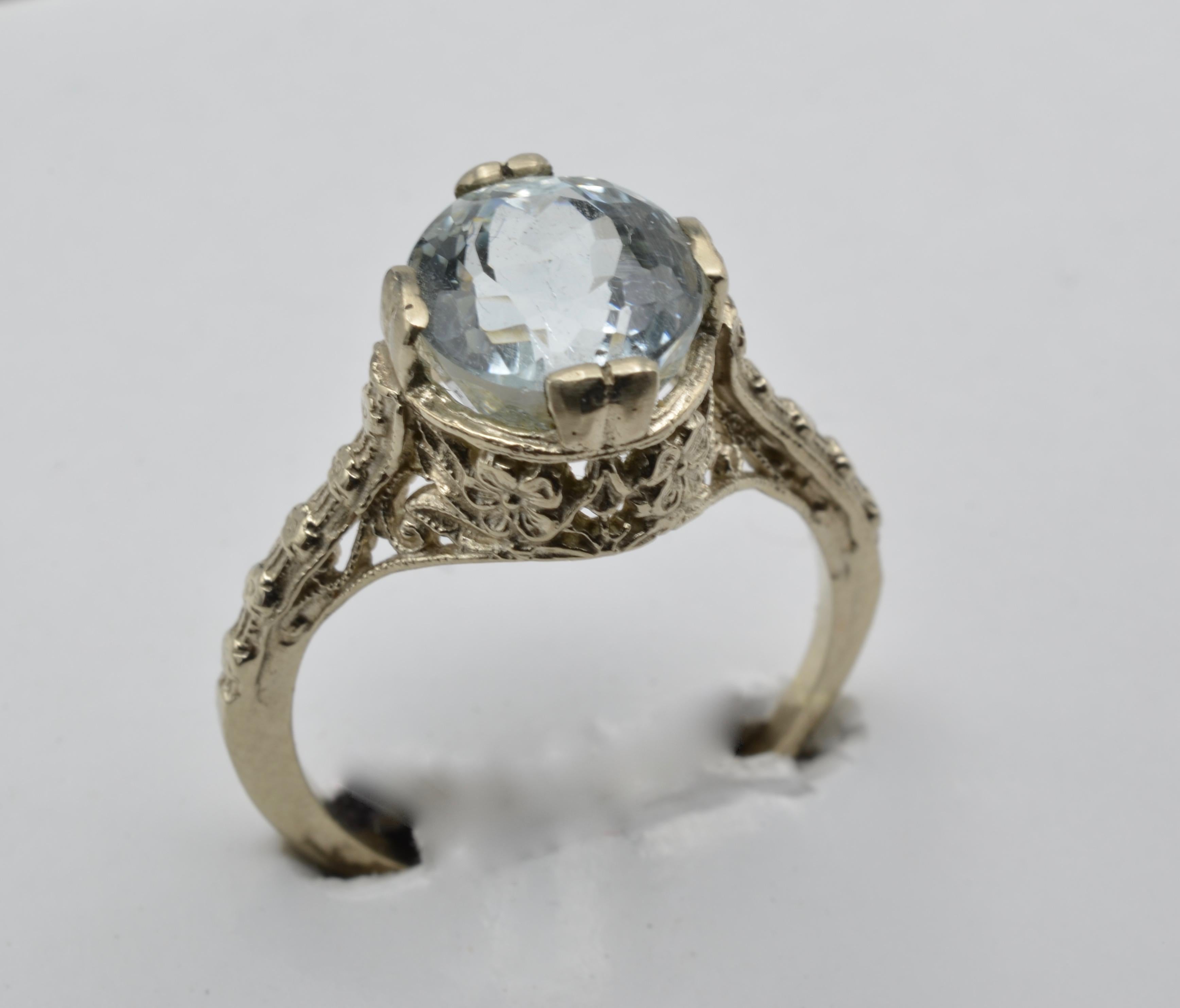 Women's Aquamarine White Gold For Sale