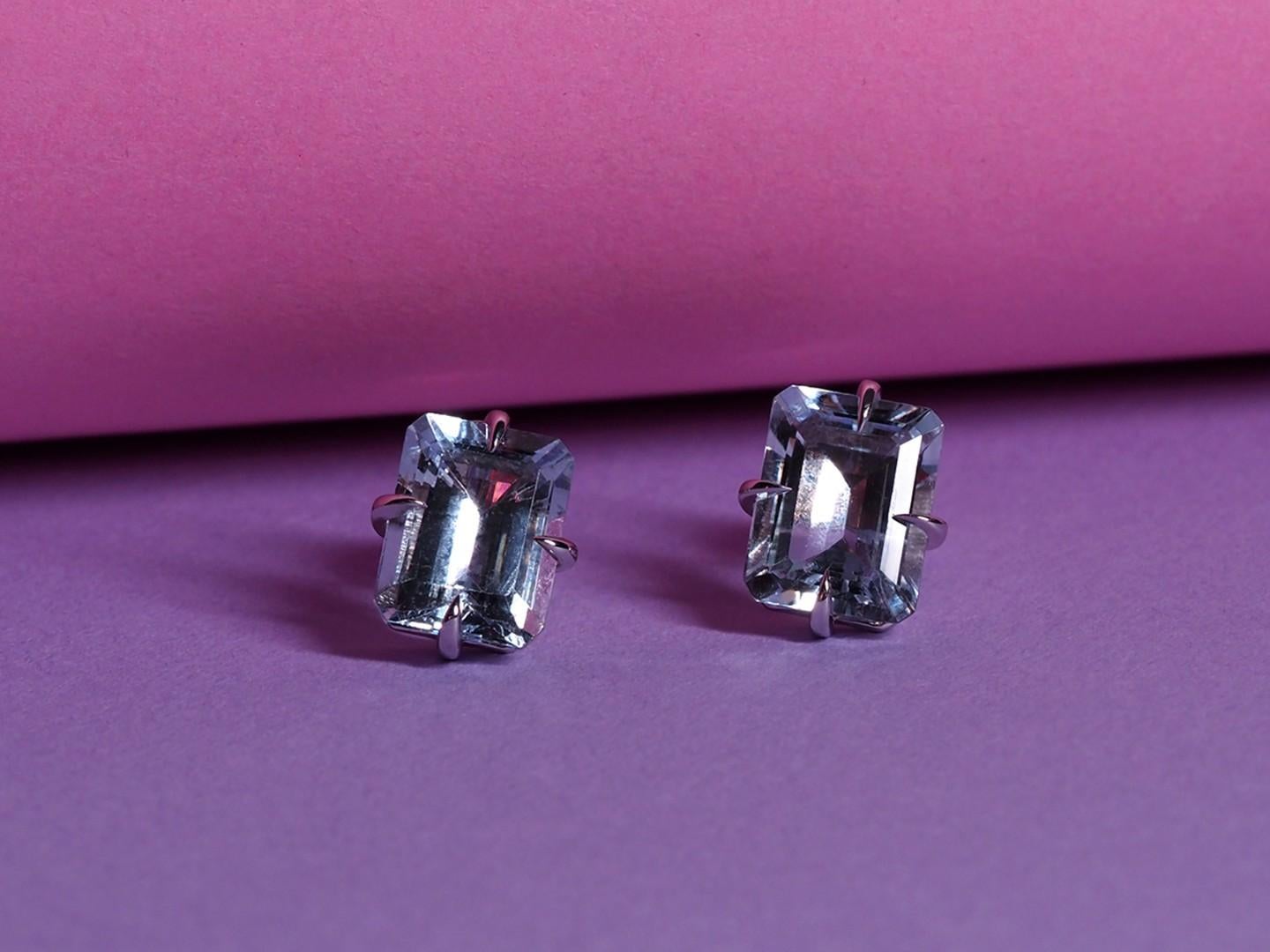 14K white gold studs earrings with natural Aquamarine
aquamarine origin - Brazil
stone measurements - 0.2 x 0.28  x 0.35 in / 5 x 7 x 9 mm
earrings weight - 3.36 grams

Minimal collection


We ship our jewelry worldwide – for our customers it is