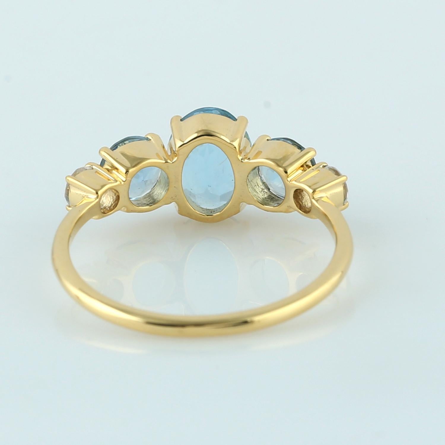 18KT:2.490g, Aqua:1.70ct,Sapp:0.29ct,