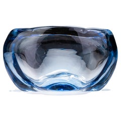 Vintage Aquamarine Whitefriars Glass Designer Vase 