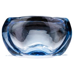 Aquamarine Whitefriars Glass Designer Vase
