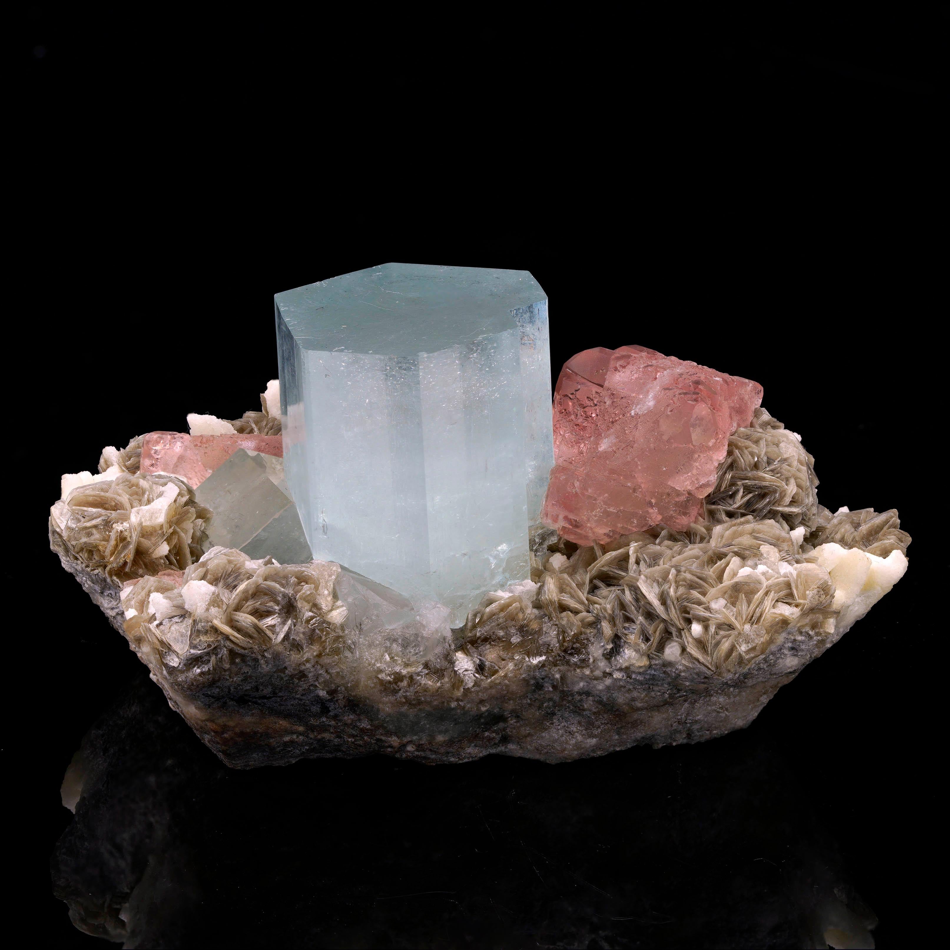 Pakistano Acquamarina con fluorite in vendita