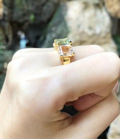 Aquamarine with Morganite Ring Set in 18 Karat Gold Settings