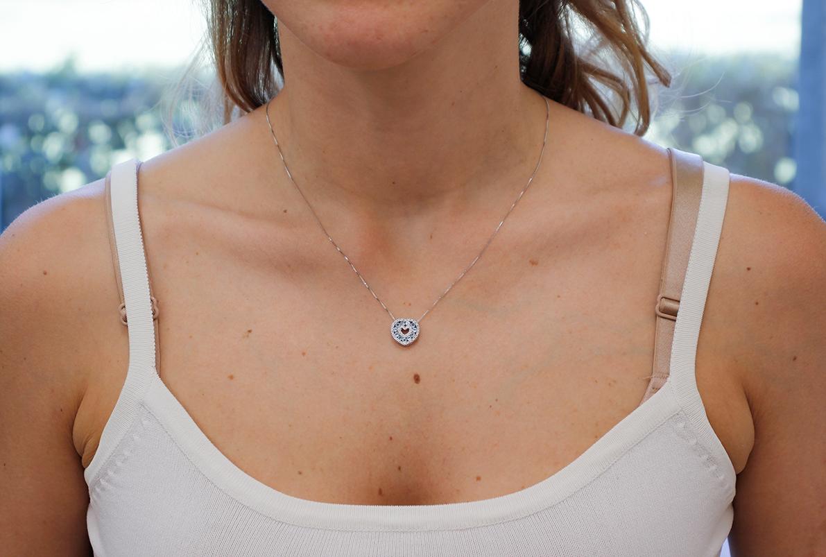 costco diamond heart necklace