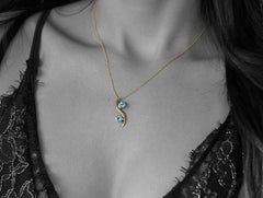 Aquamarine in 18k Gold "Eternal Balance" Necklace by Alexander Leyser