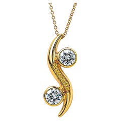Aquamarine in 18k Gold "Eternal Balance" Necklace by Alexander Leyser