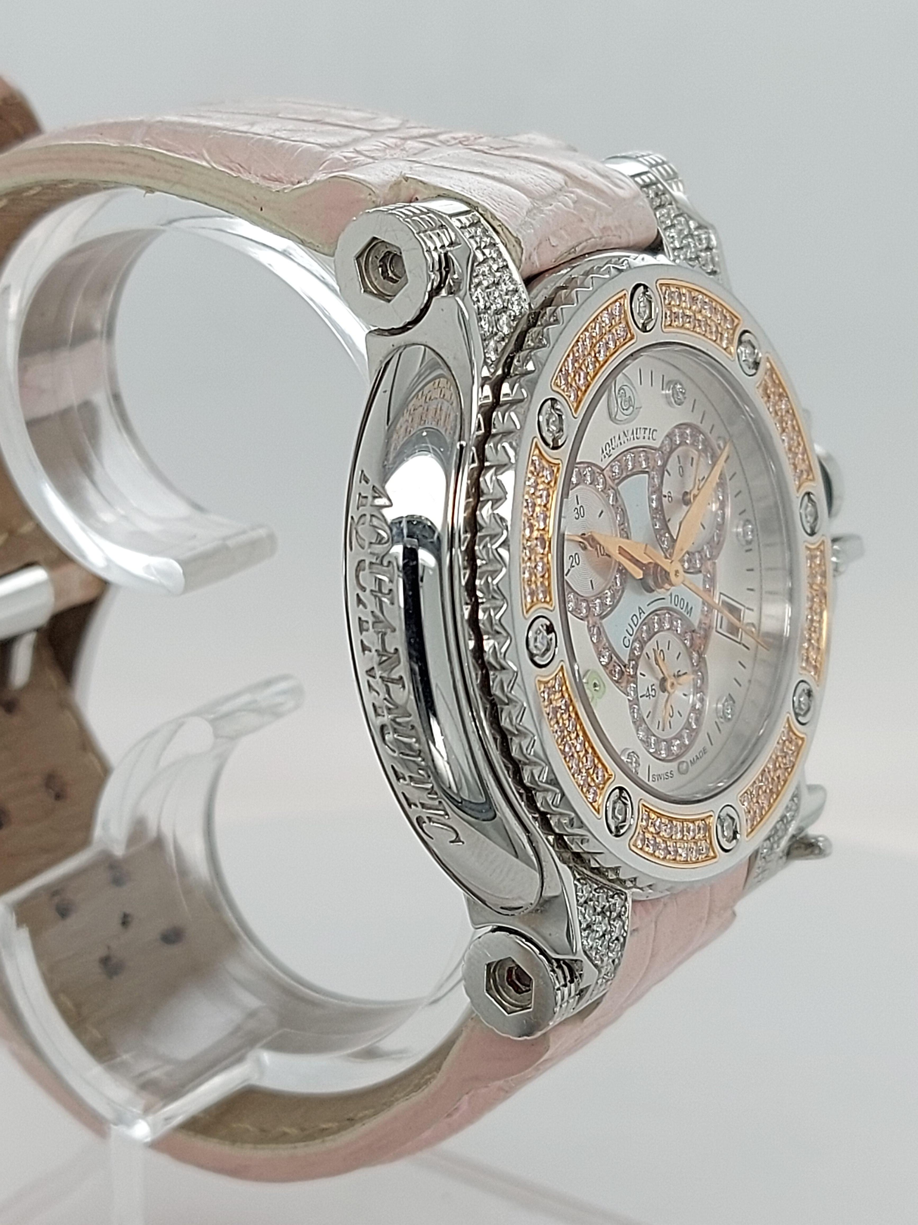 Aquanautic Princess Cuda Wristwatch, Limited Edition Pink Diamonds, Quartz For Sale 1