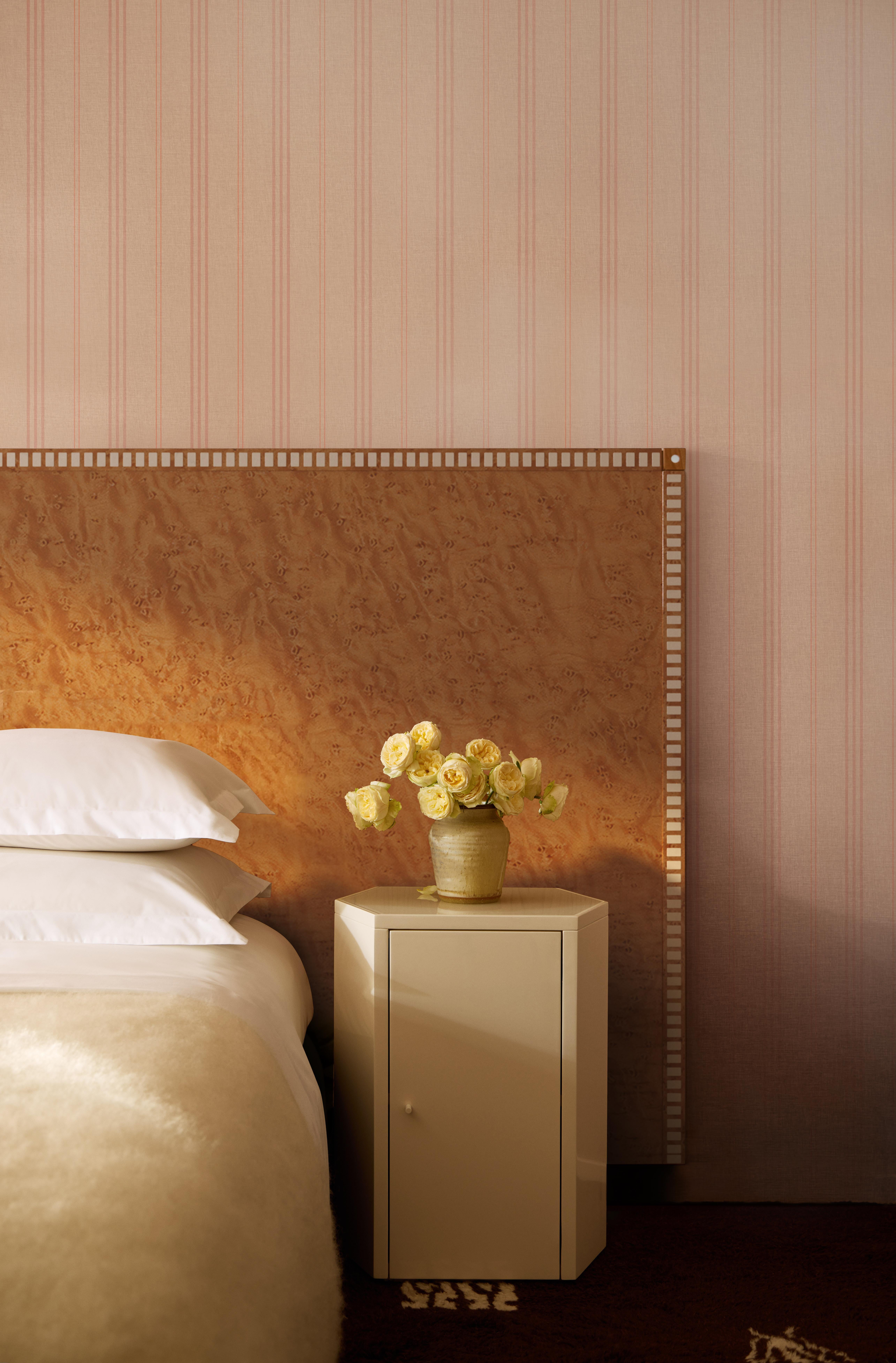 Art Deco Aquarama Headboard in birds eye maple with mother of pearl 127