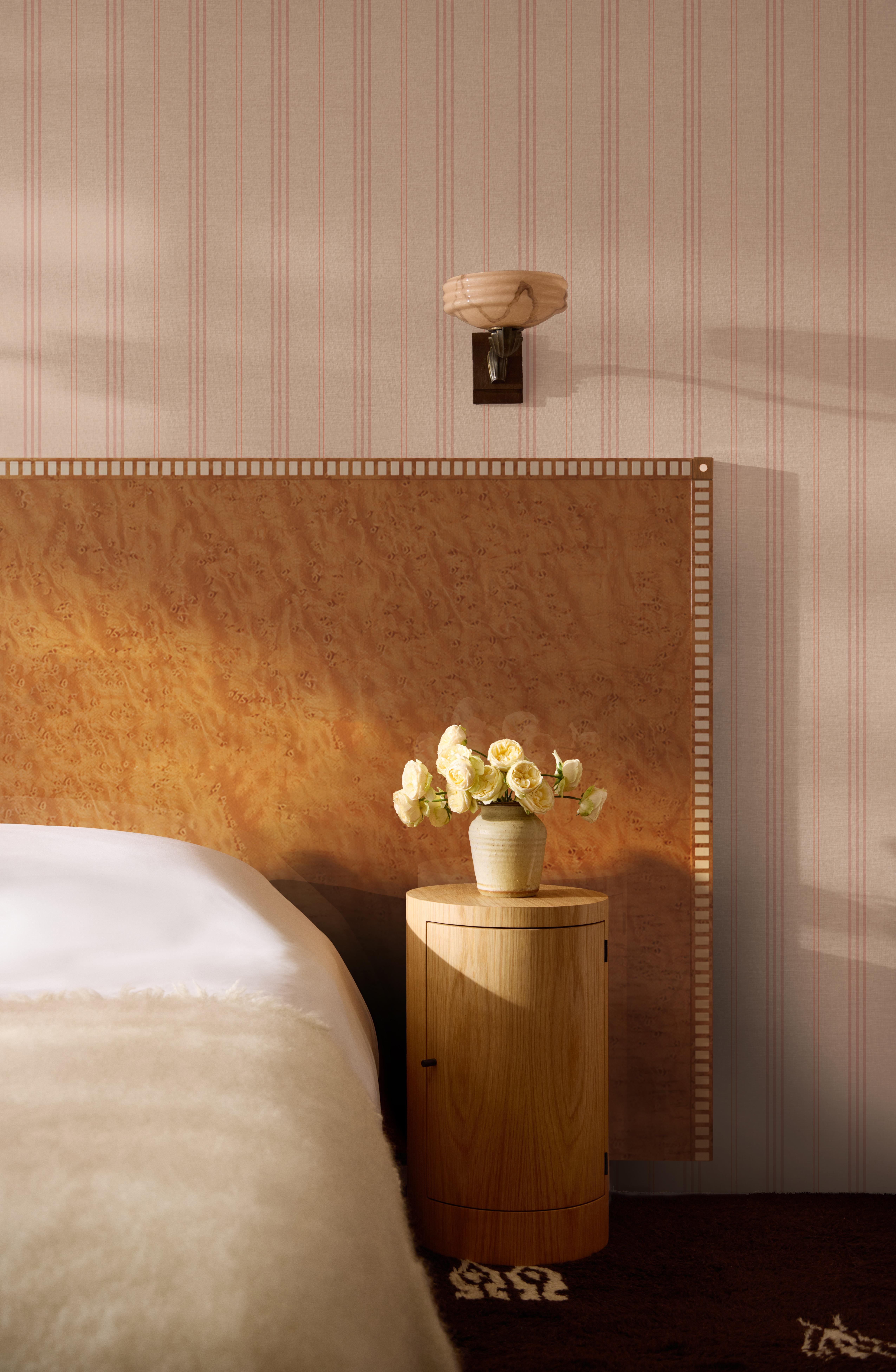 Aquarama Headboard in birds eye maple with mother of pearl 127