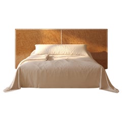 Aquarama Headboard in birds eye maple with mother of pearl 127" W x 51.6" H