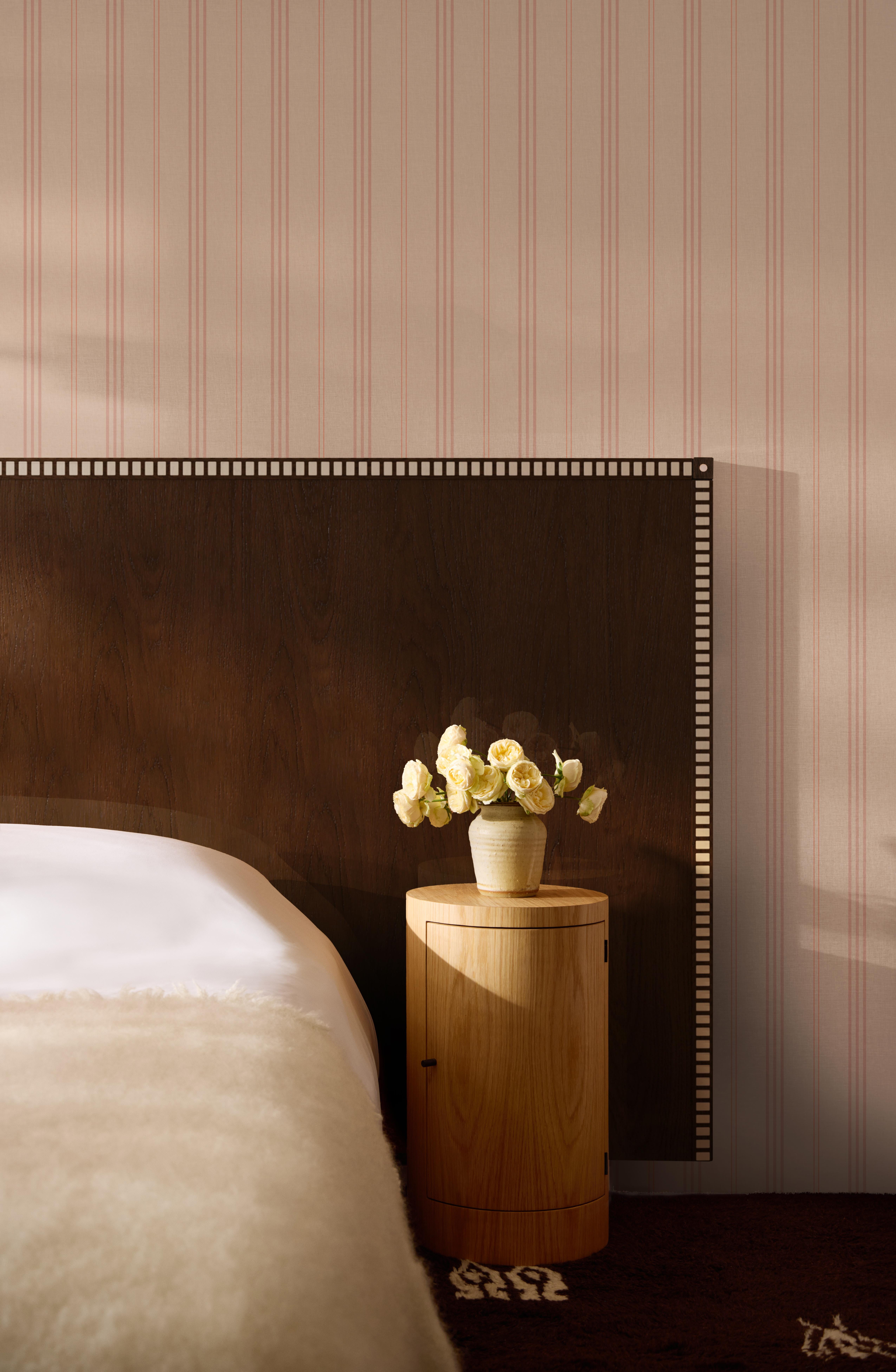 Lacquered Aquarama Headboard in chocolate ash with mother of pearl 107