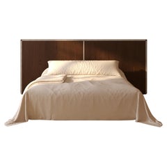 Tête de lit Aquarama en frêne chocolat avec nacre 118" L x 51,6" H