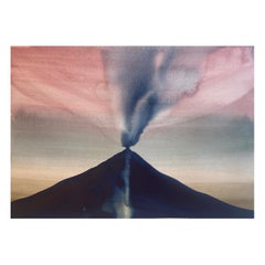 Aquarell Painting Velvet Vulcano from Vulcano Series by Artist Stella Koleszár