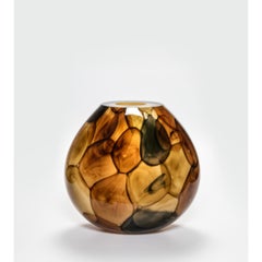 Aquarelle Round Green Vase by David Valner