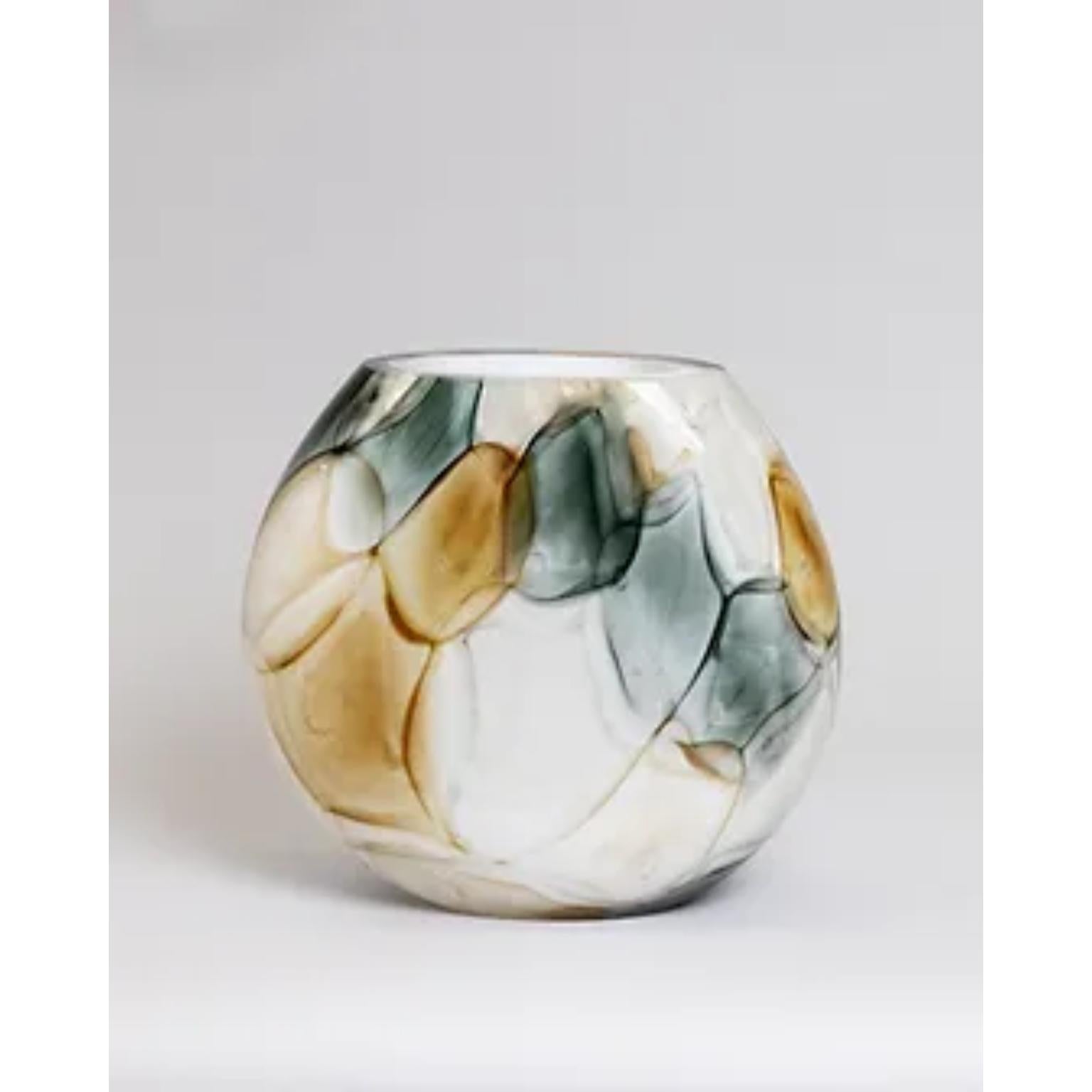 Altro Vaso rotondo grigio Aquarelle di A. David in vendita