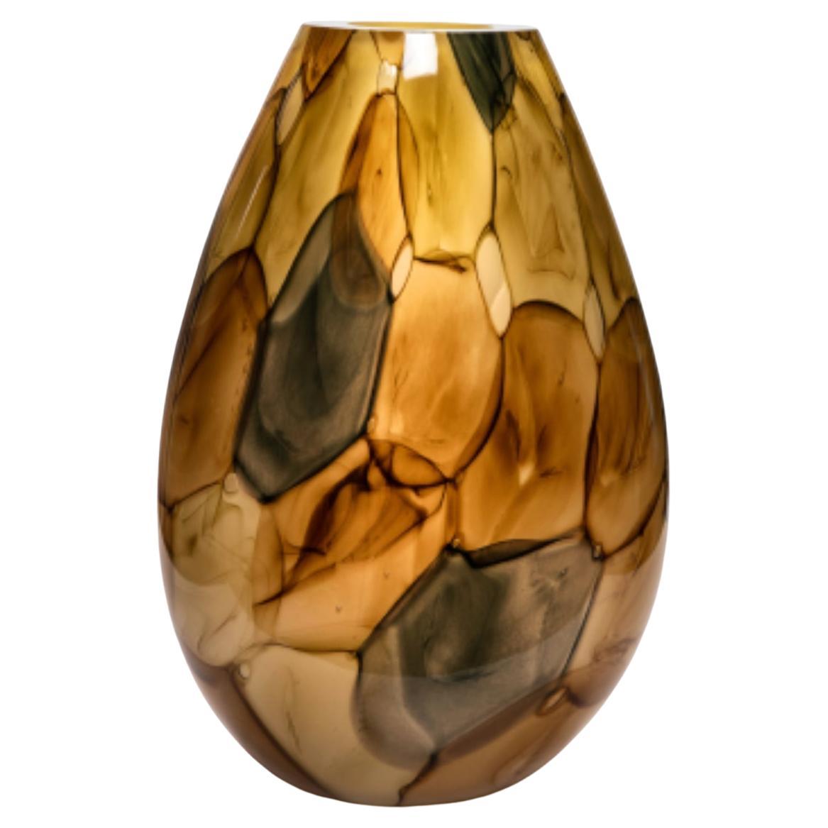 Aquarelle Tall Green Vase by David Valner