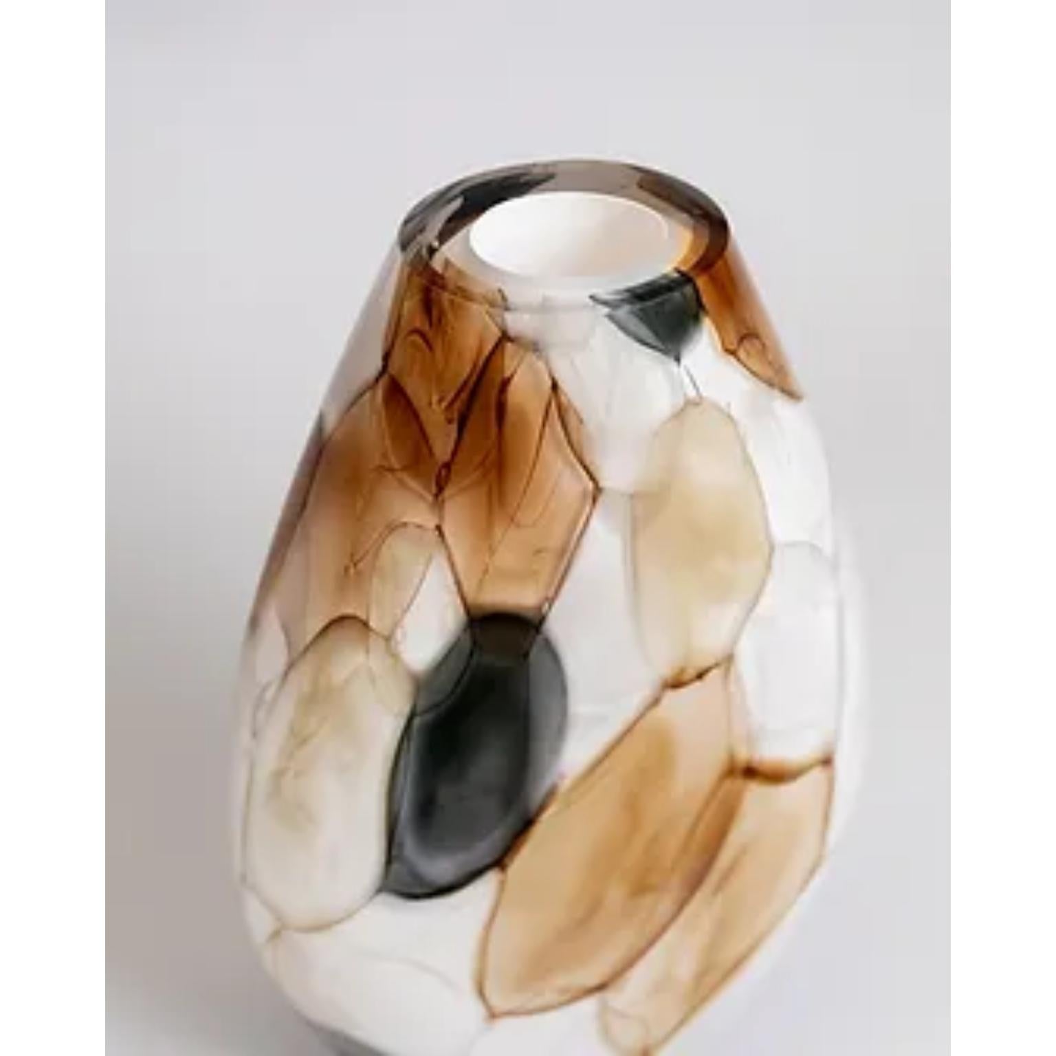 Post-Modern Aquarelle Tall Grey Vase by David Valner For Sale