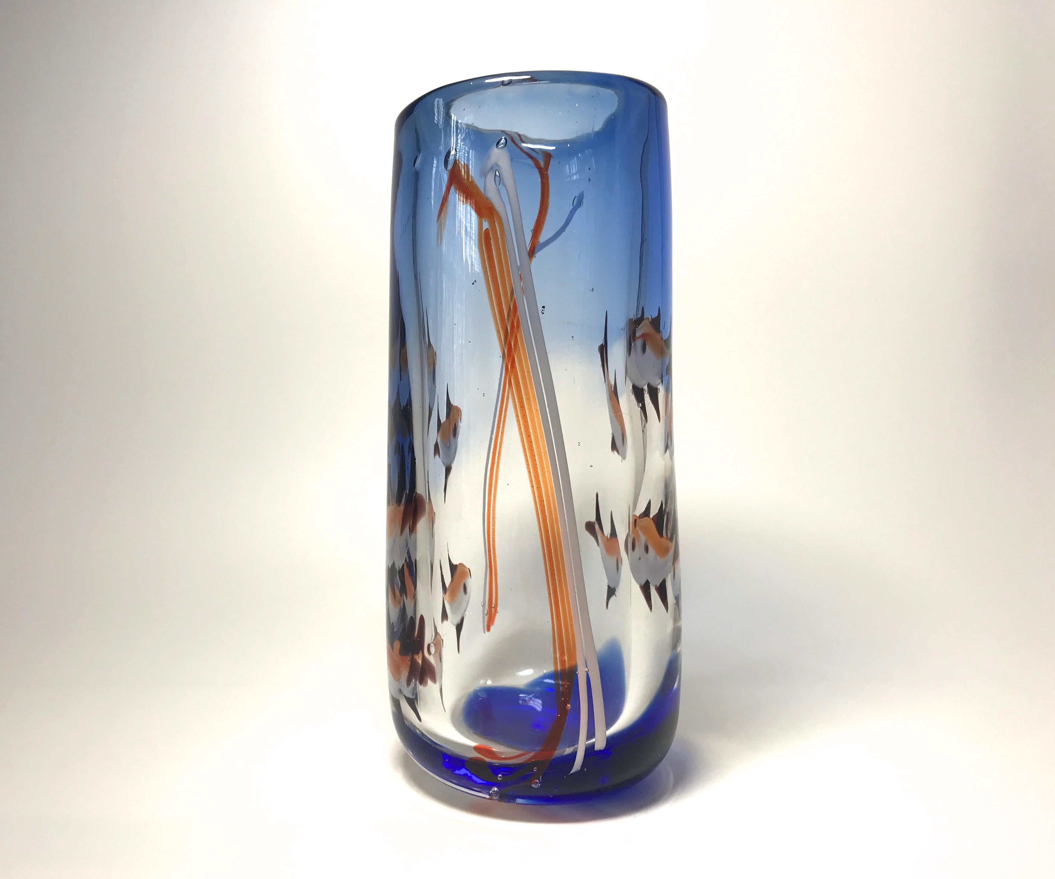 murano glass fish vase