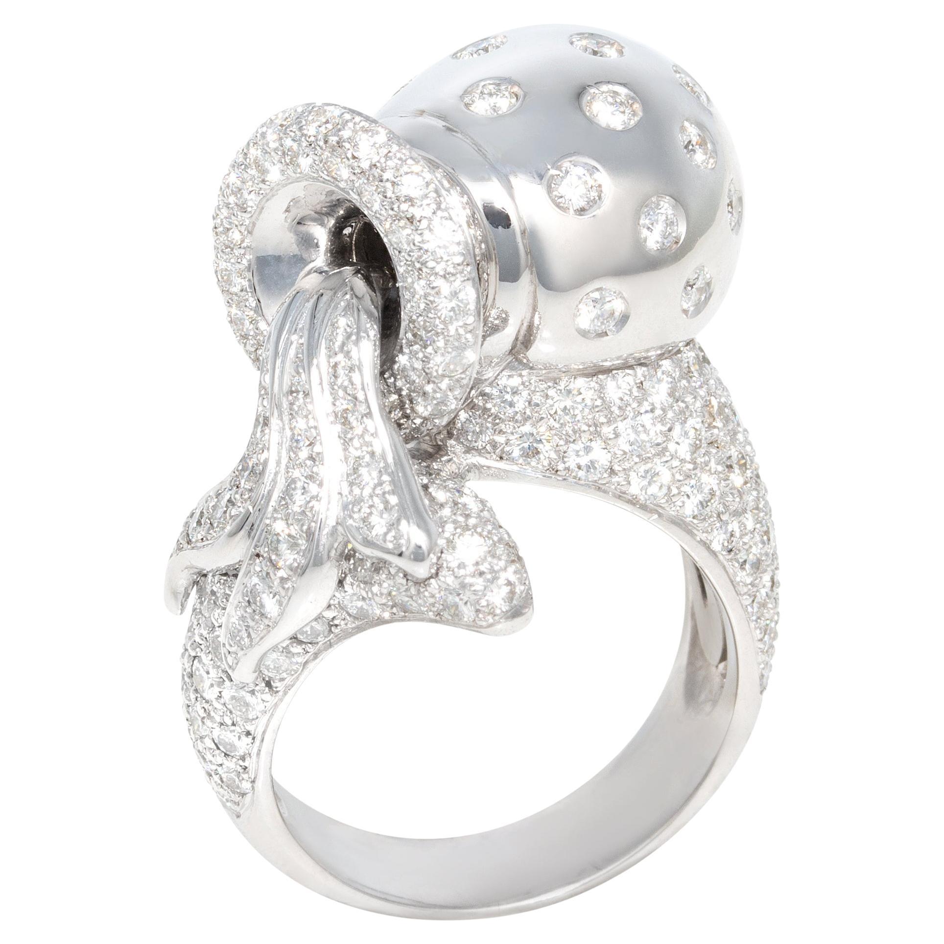 Anello Zodiac Aquarius con diamanti Design/One di Ella Gafter in vendita