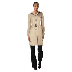 Abrigo trench con hombros de cristal beige Aquascutum Talla XS