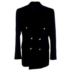Aquascutum Black Double Breasted Cashmere Jacket - Size M IT 38