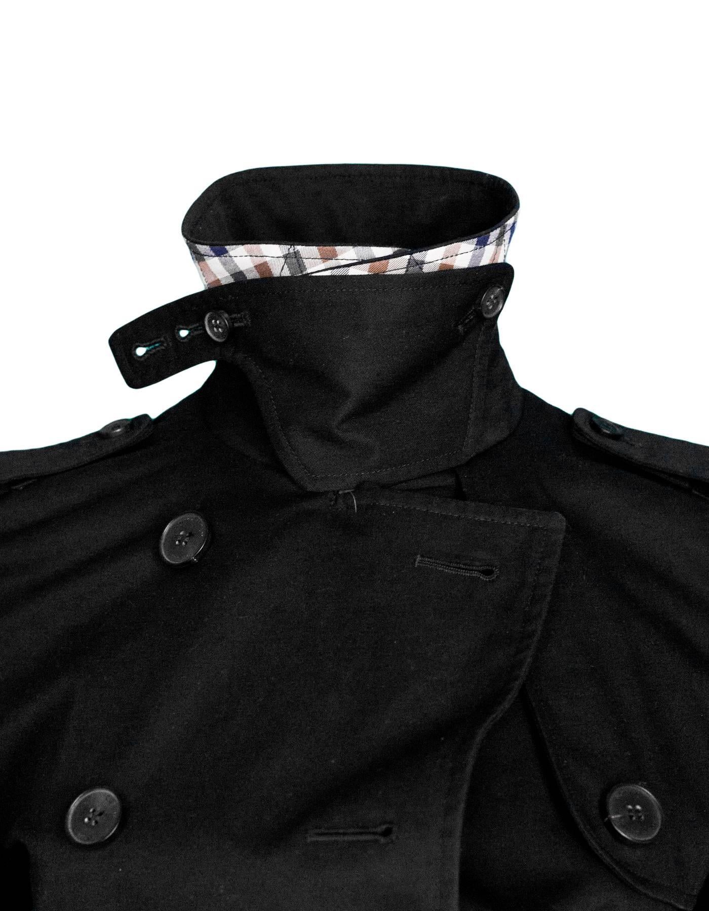 Aquascutum black trench coat clearance