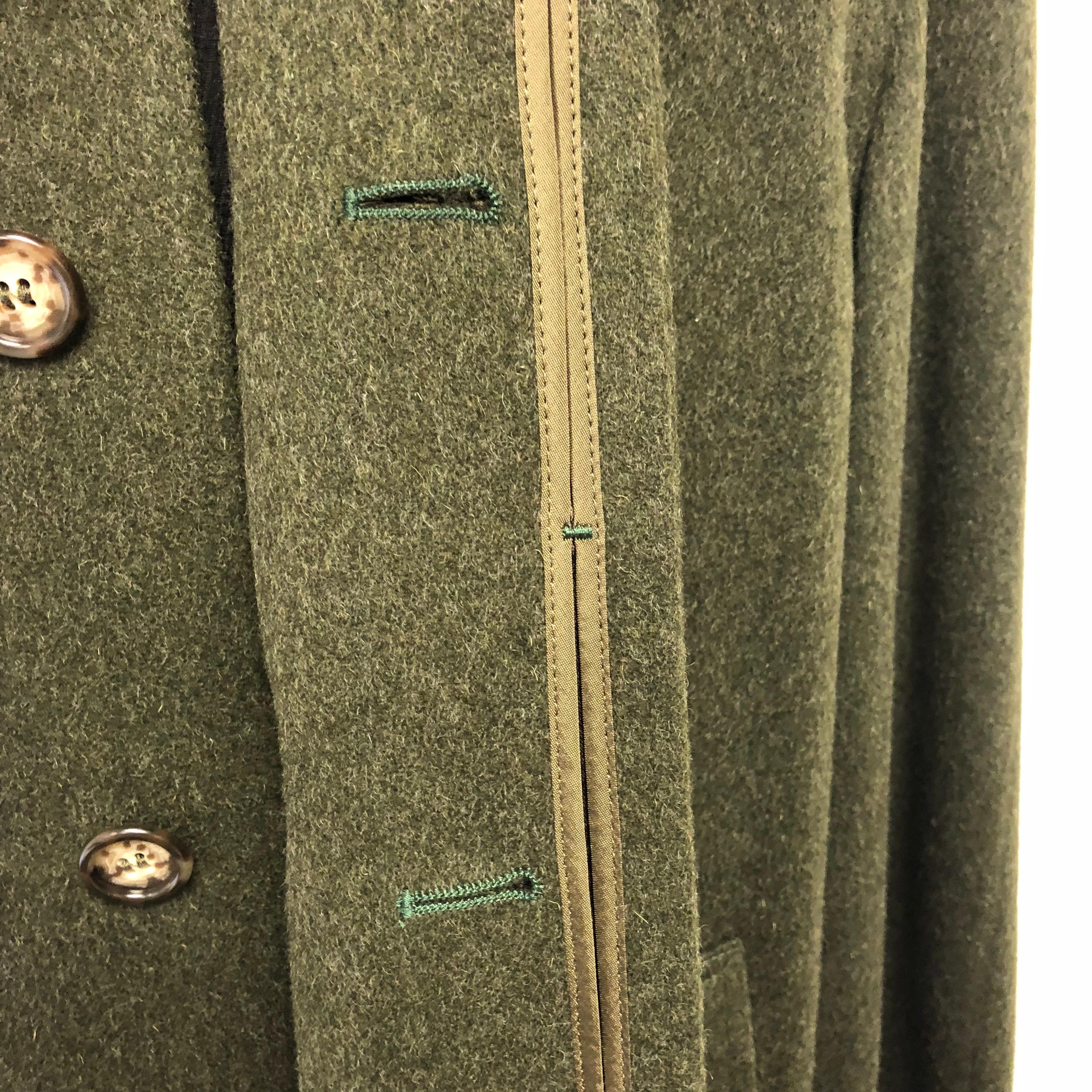 Aquascutum Hunter Green Wool Men's Trench Coat 1