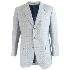 Vintage Aquascutum Mens 1960s Check Wool & Mohair Blazer