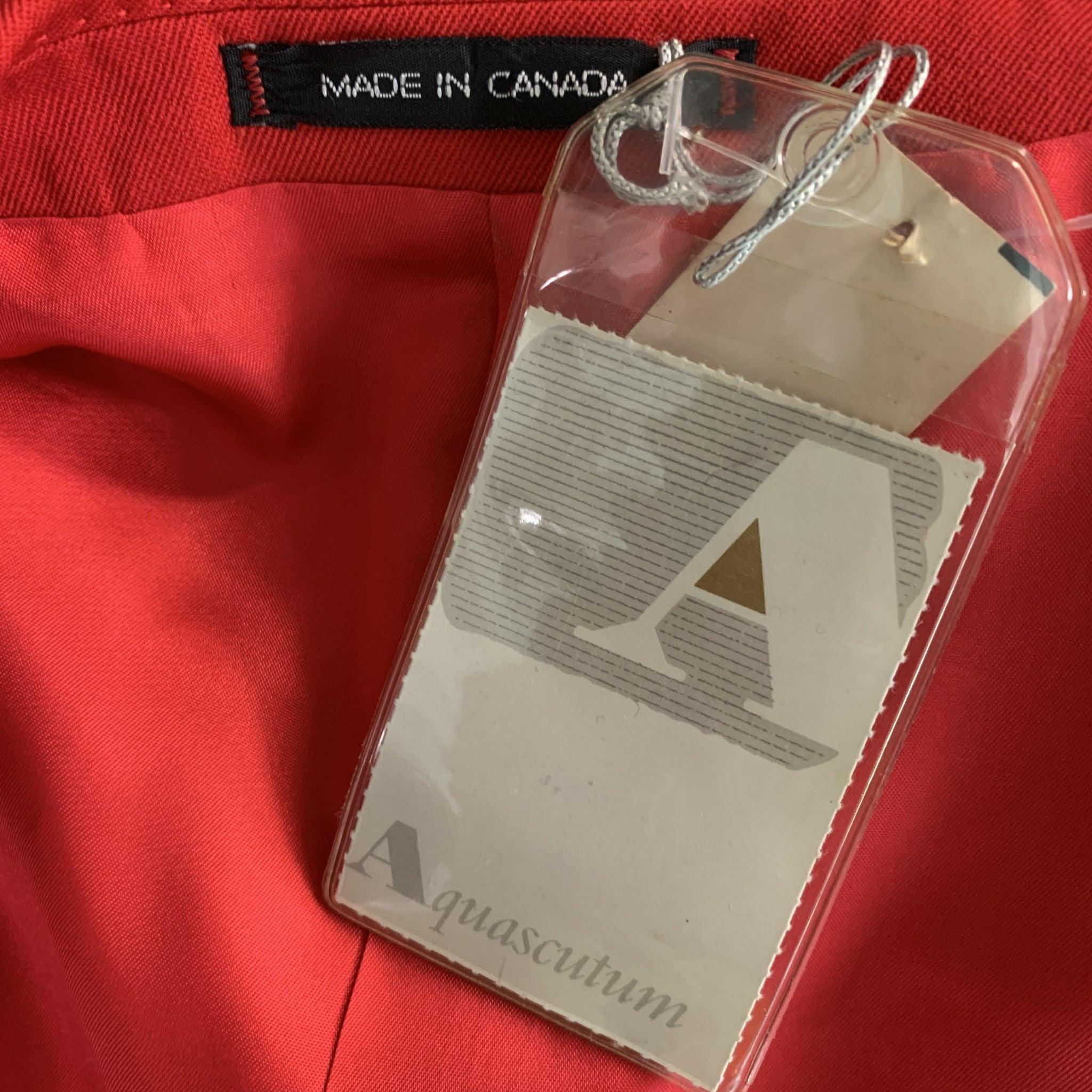AQUASCUTUM Size 12  Red  Wool Double Brested Blazer For Sale 2