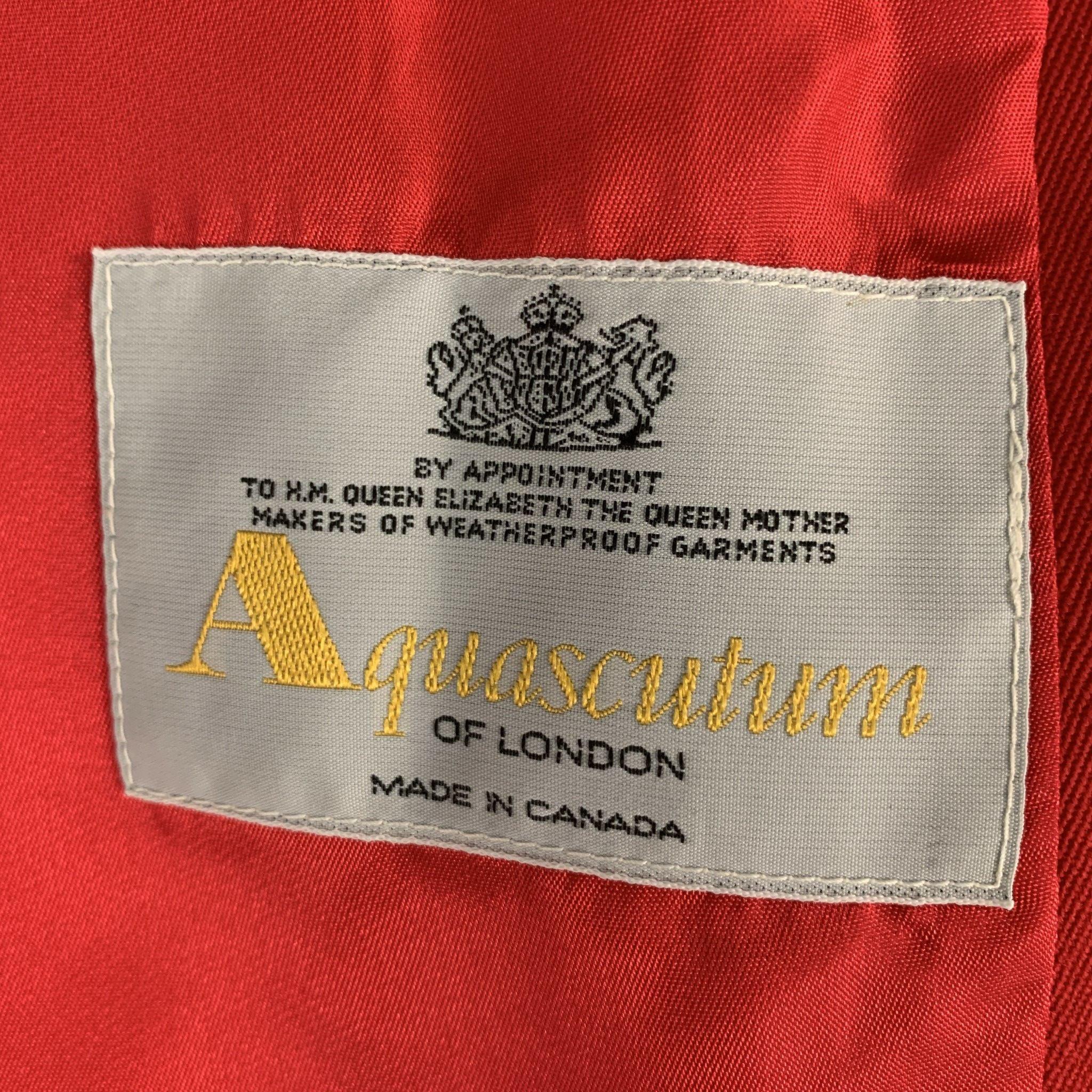 AQUASCUTUM Size 12  Red  Wool Double Brested Blazer For Sale 3