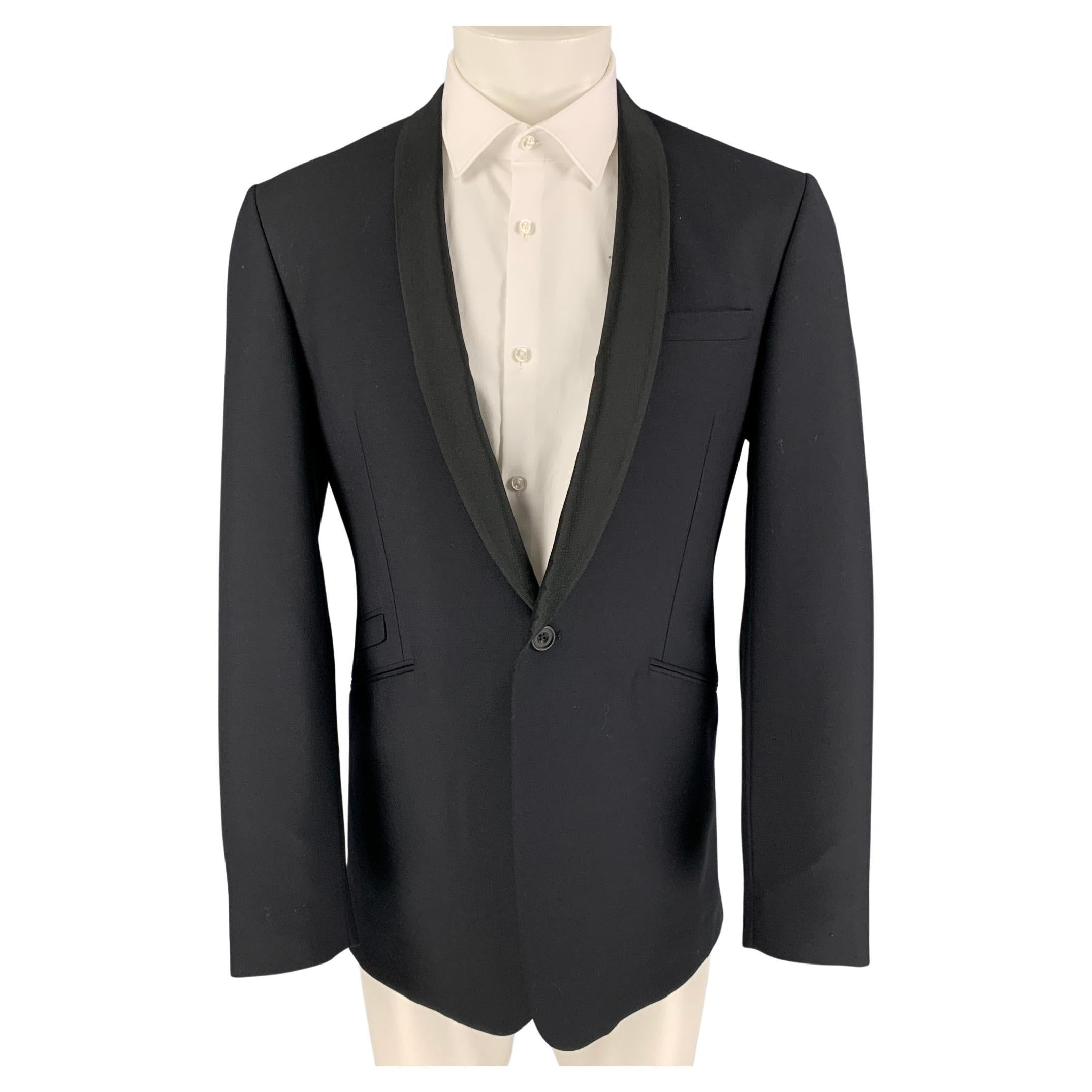 Aquascutum AQUASCUTUM Grey 100% Wool Single-breasted Structured Fitted Suit Jacket 40R 