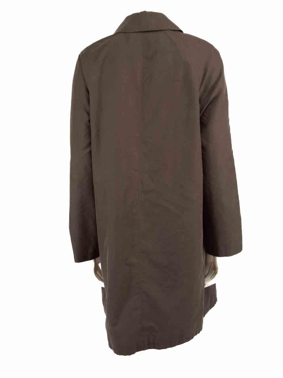 Aquascutum Vintage Brown Kenmore Heritage Raglan Coat Size L In Good Condition For Sale In London, GB