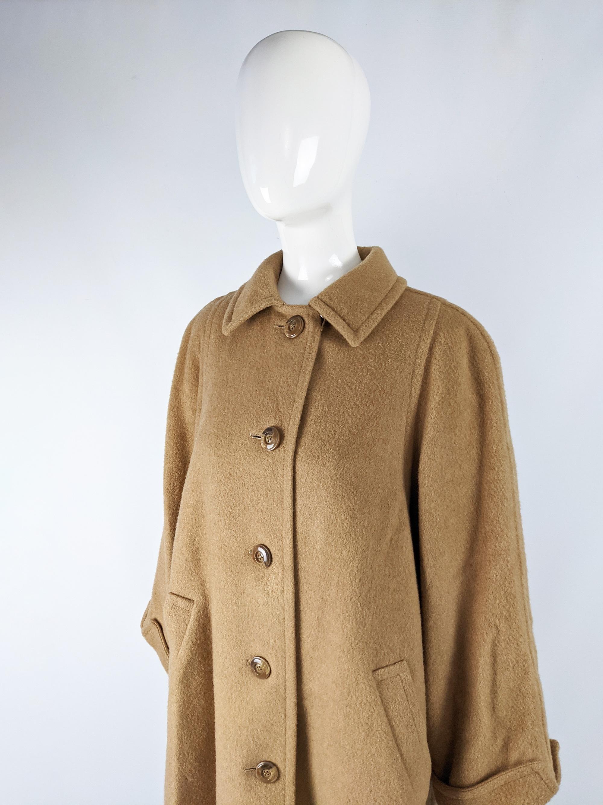 Aquascutum Vintage Camelhair Long Swing Coat, 1960s In Good Condition For Sale In Doncaster, South Yorkshire