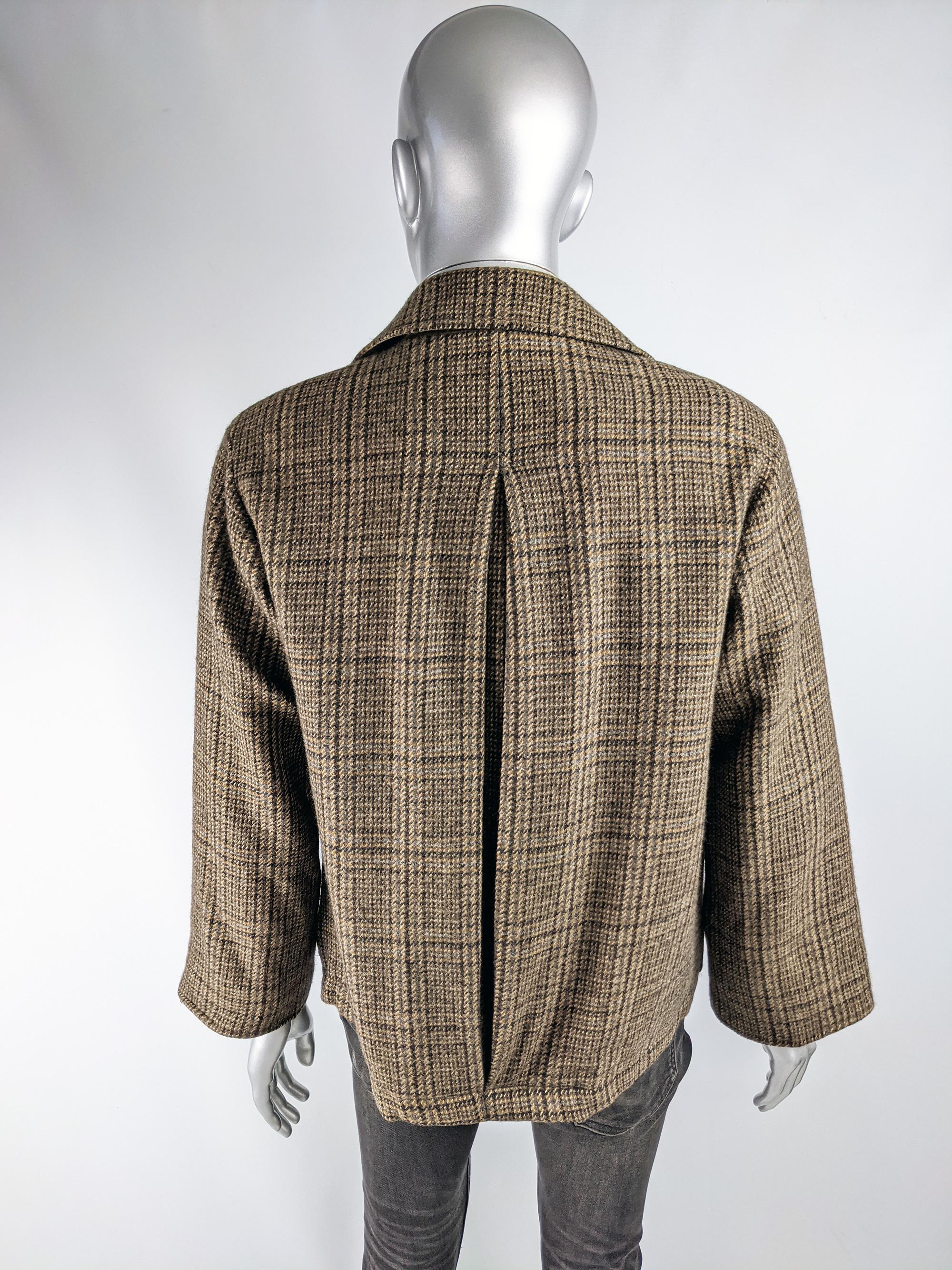 Aquascutum Vintage Mens Brown Tweed Jacket 1