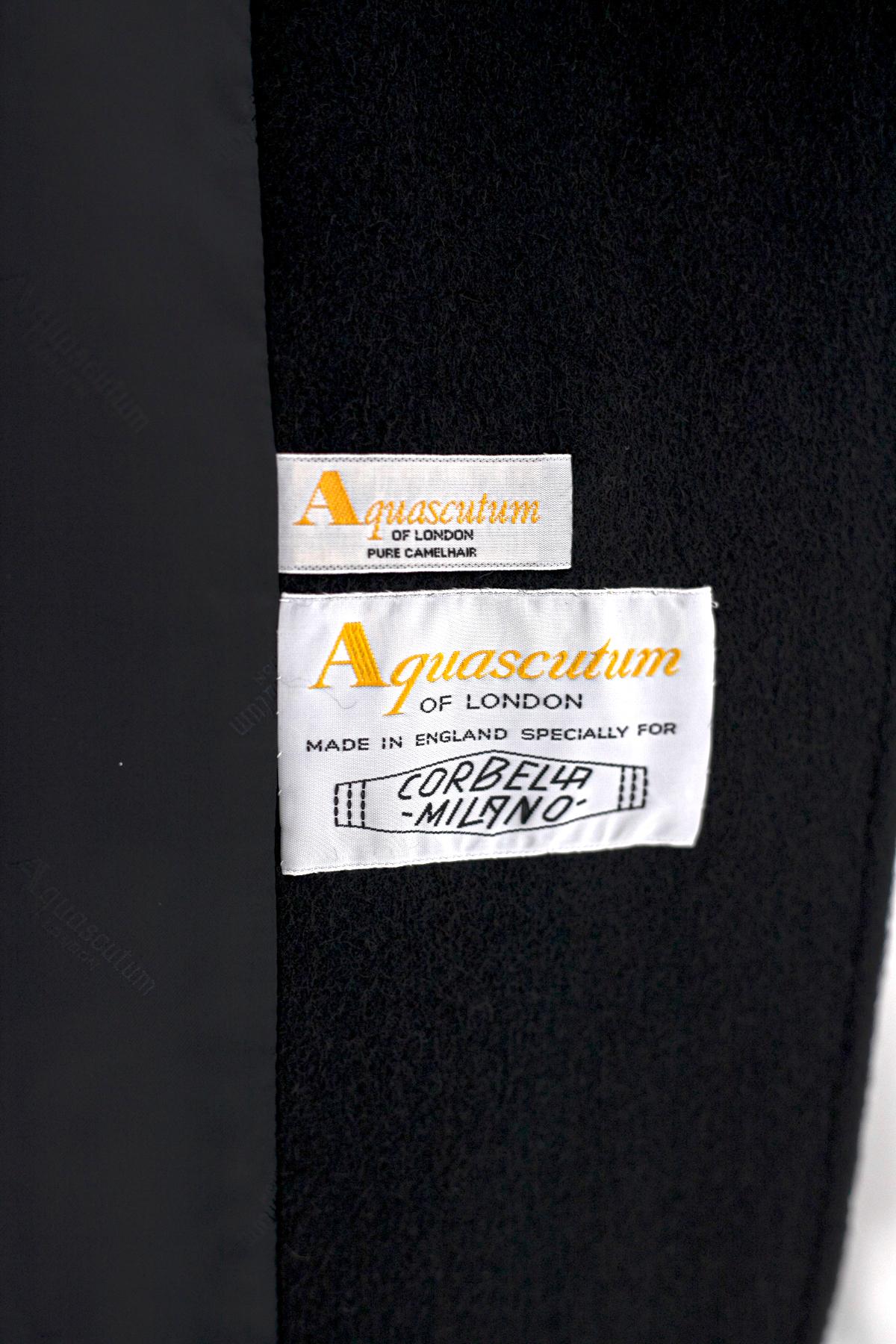 Aquascutum Women's Coat 1990s Black-Colored 1