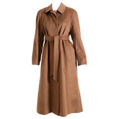 Retro Aquascutum  Women's Coat 1990s Brown-Colored