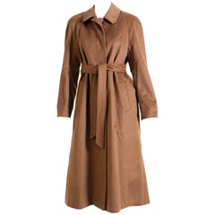 Retro Aquascutum Women's Coat 1990s Brown-Colored