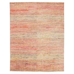 Aquarellfarbener Sari-Teppich aus Wolle und Seide von Alberto Levi Gallery