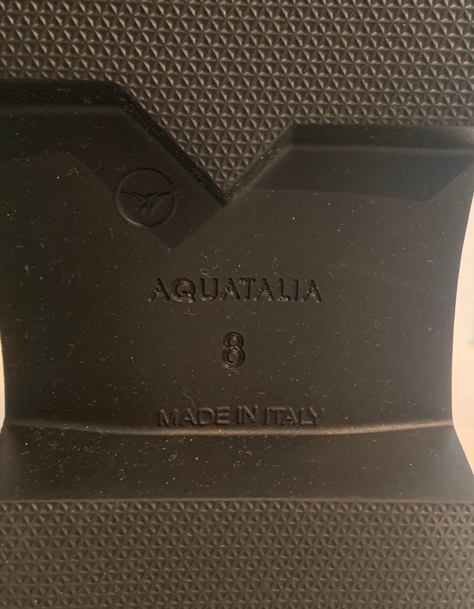 Aquatalia NEW Burgundy Patent Leather Haylie Chelsea Boots sz 8 rt. $495 3